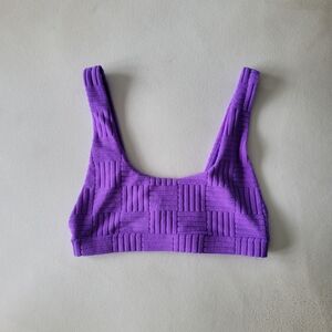 NWT Beach Riot Purple Peyton Ribbed Textured Bikini Top